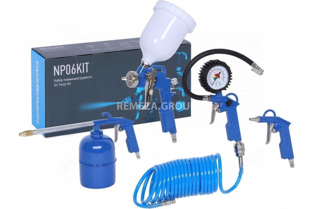 Набор пневмоинструментов, 5 предметов NORDBERG NP06KIT